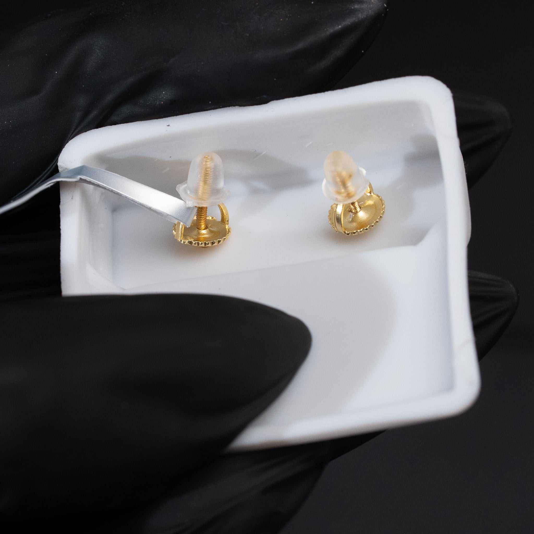 Moissanite Square Screw Back Stud Earrings 925 Sterling Silver