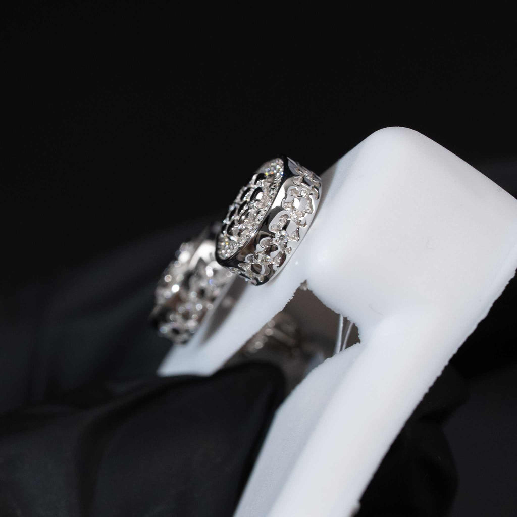 Moissanite Round Nugget Stud Earrings 925 Sterling Silver Screw Back