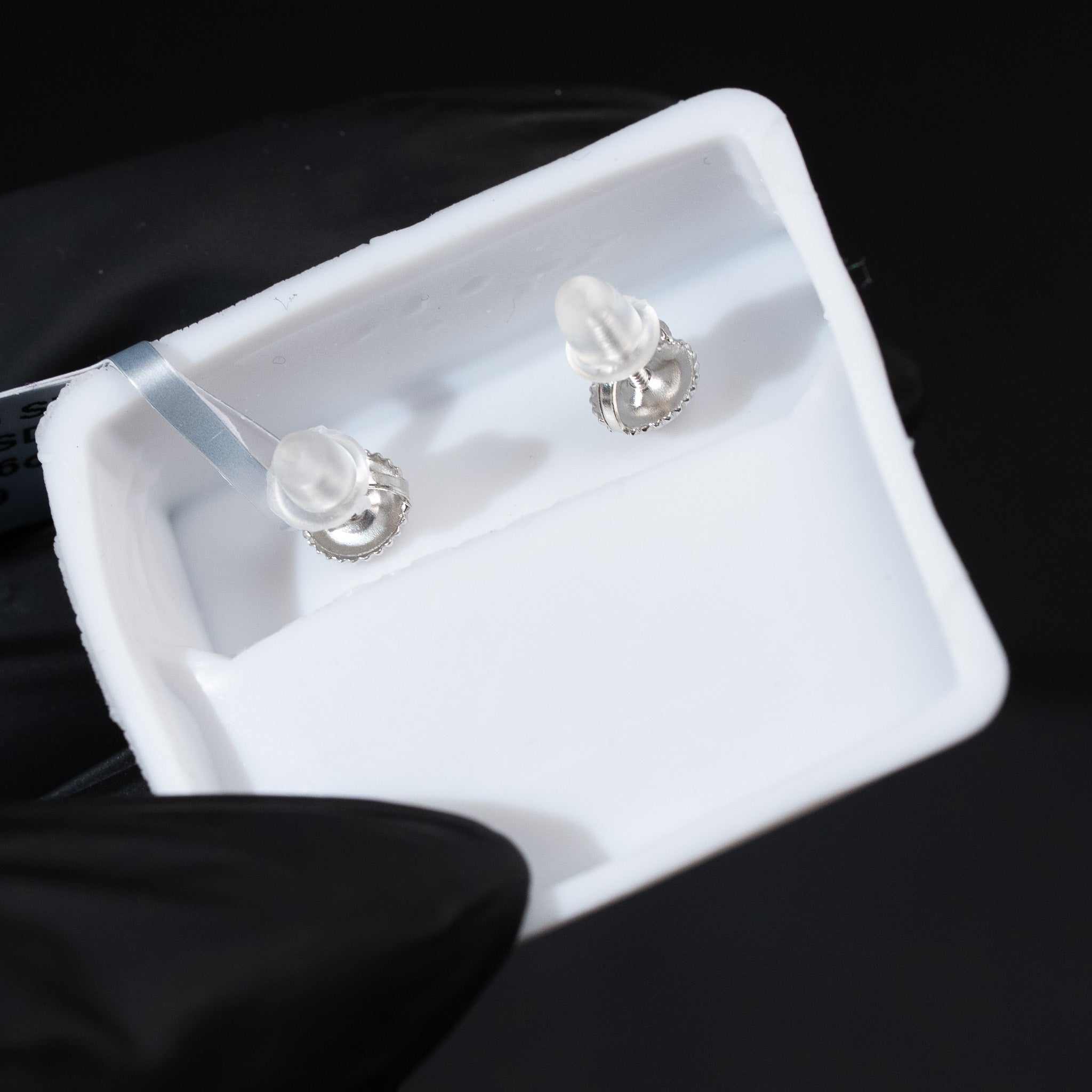 Moissanite Clover Stud Earrings 925 Sterling Silver Screw Back