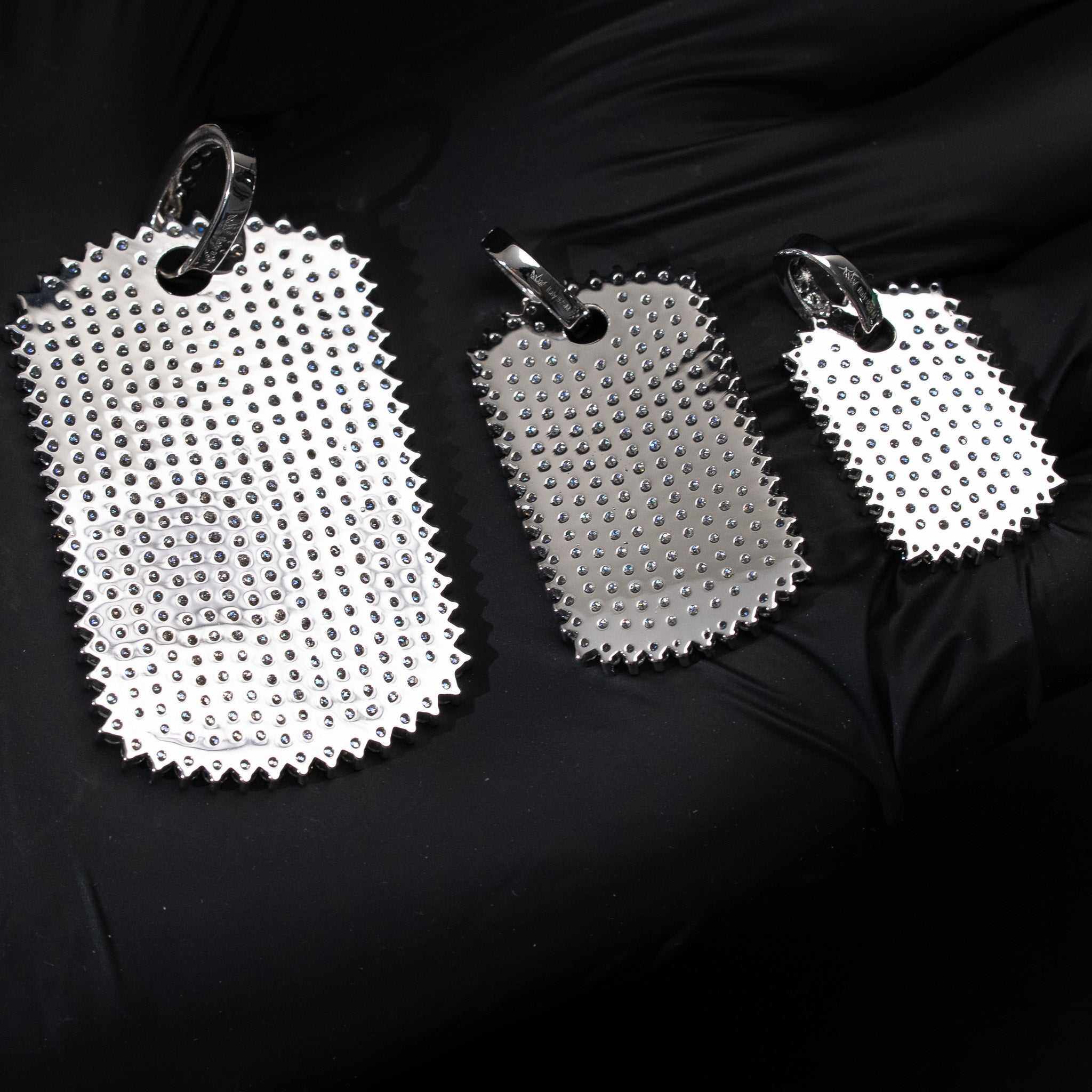 Moissanite Dog Tag Pendant – Iced Out 925 Sterling Silver Jewelry