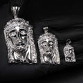 Real 925 Sterling Silver Jesus Head Piece Pendant - 3 sizes