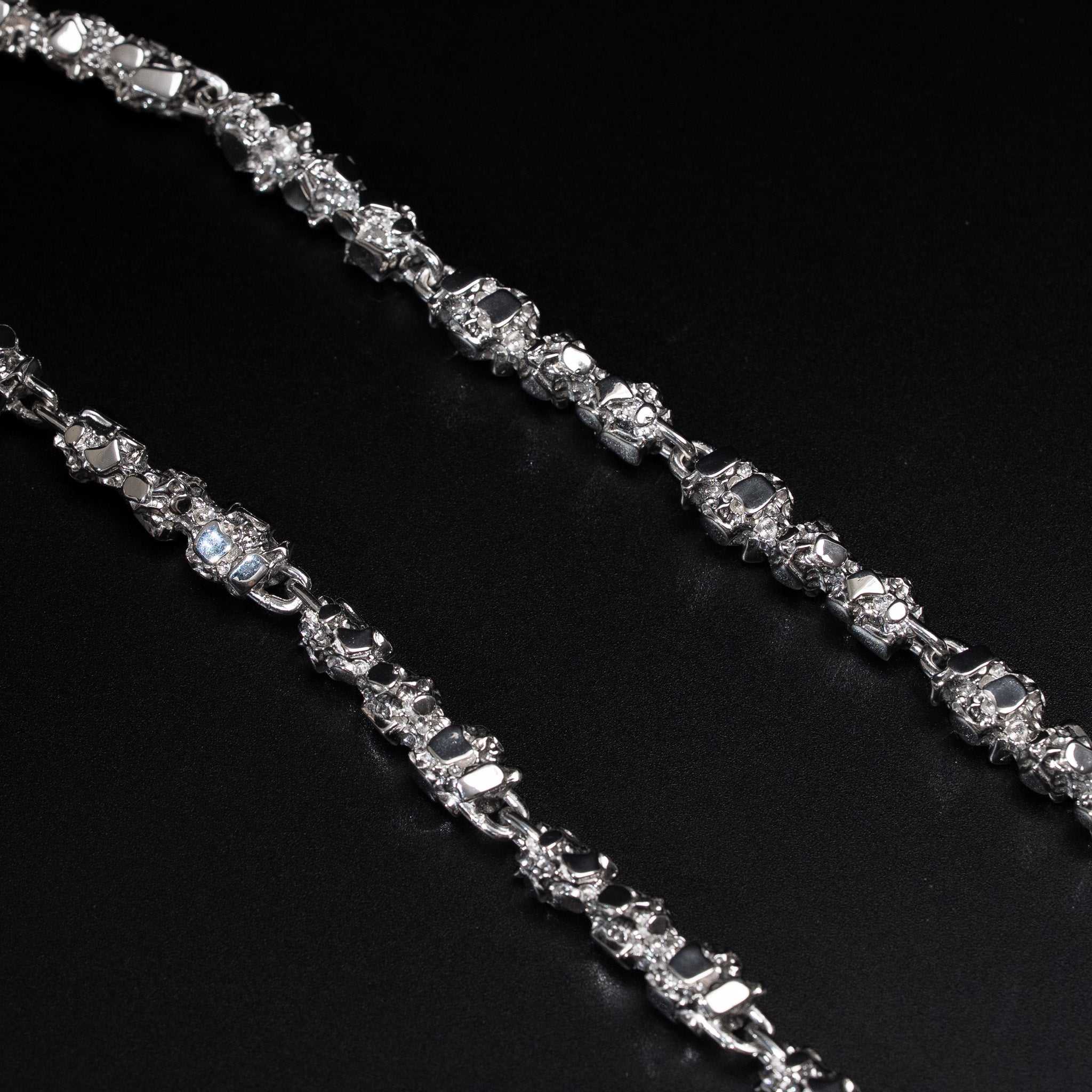 Nugget Chain 8.5mm Necklace Solid 925 Sterling Silver 20" 22" 24"