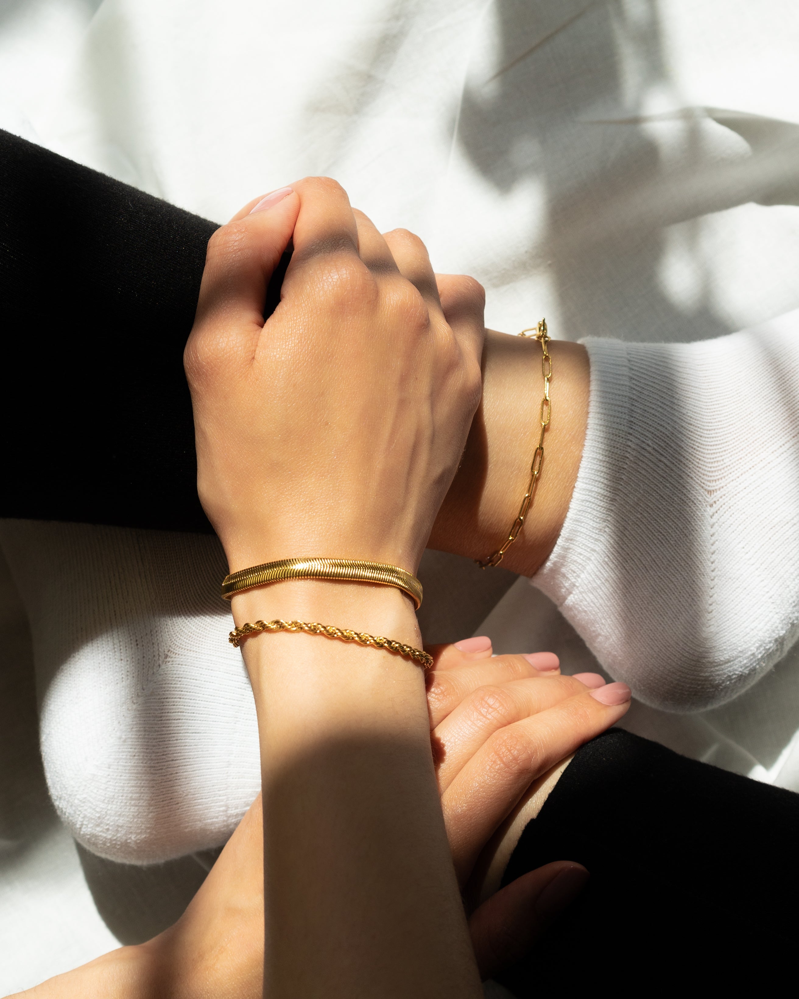 Liquid Gold Herringbone Chain Bracelet