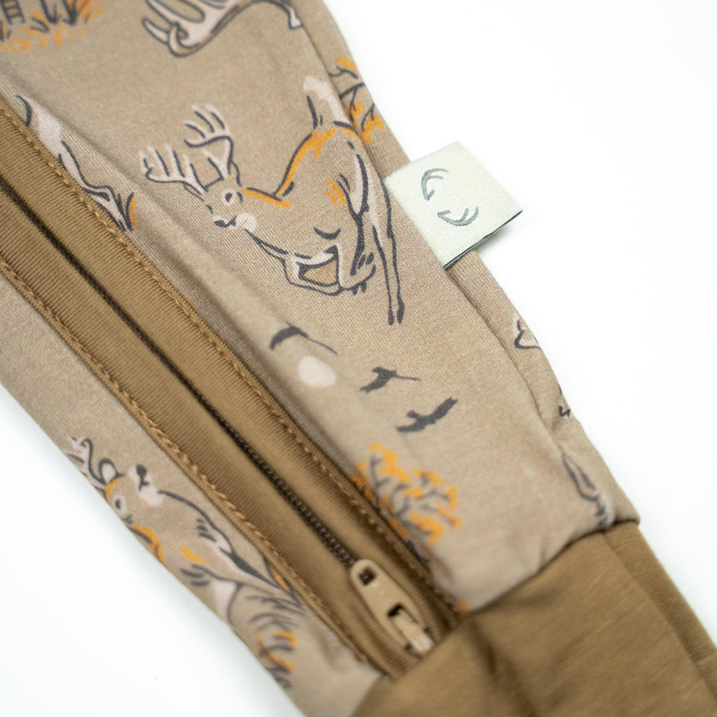 Bamboo Baby Zippy Sleep & Play - Deer Hunting Print Earth Tones
