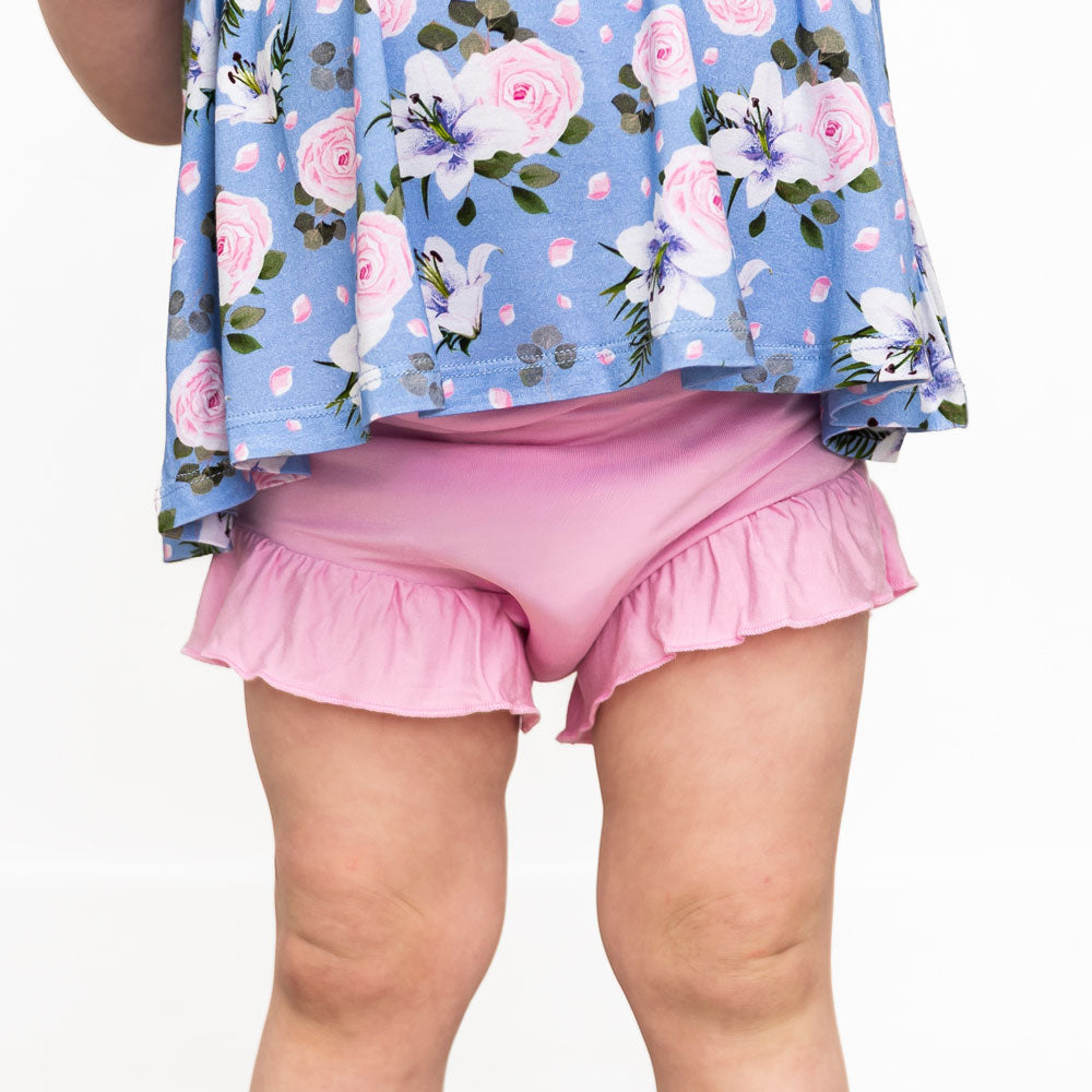 Lillian Pink Bamboo Ruffle Bummies