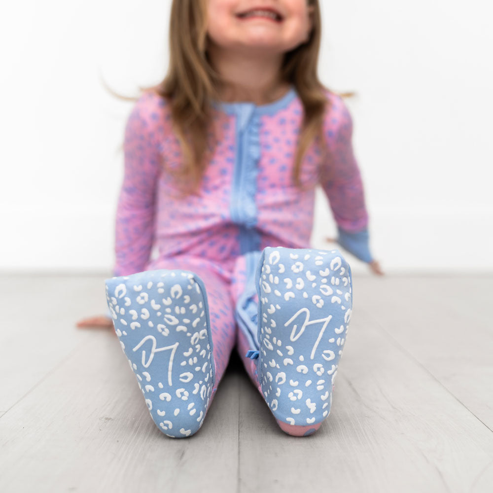 Lillian Leopard Bamboo Ruffle Convertible Footie