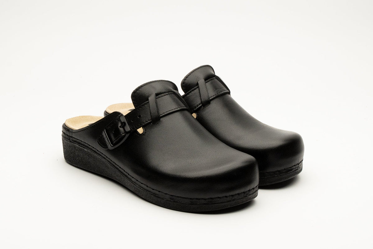 Women's Genuine Leather Professional Clog with Massage Gel Insole - Image 6