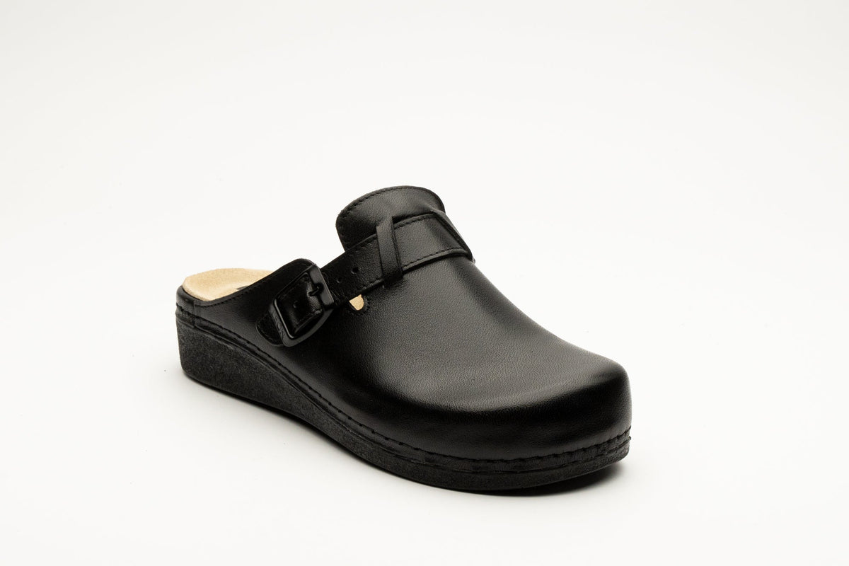 Women's Genuine Leather Professional Clog with Massage Gel Insole - Image 4
