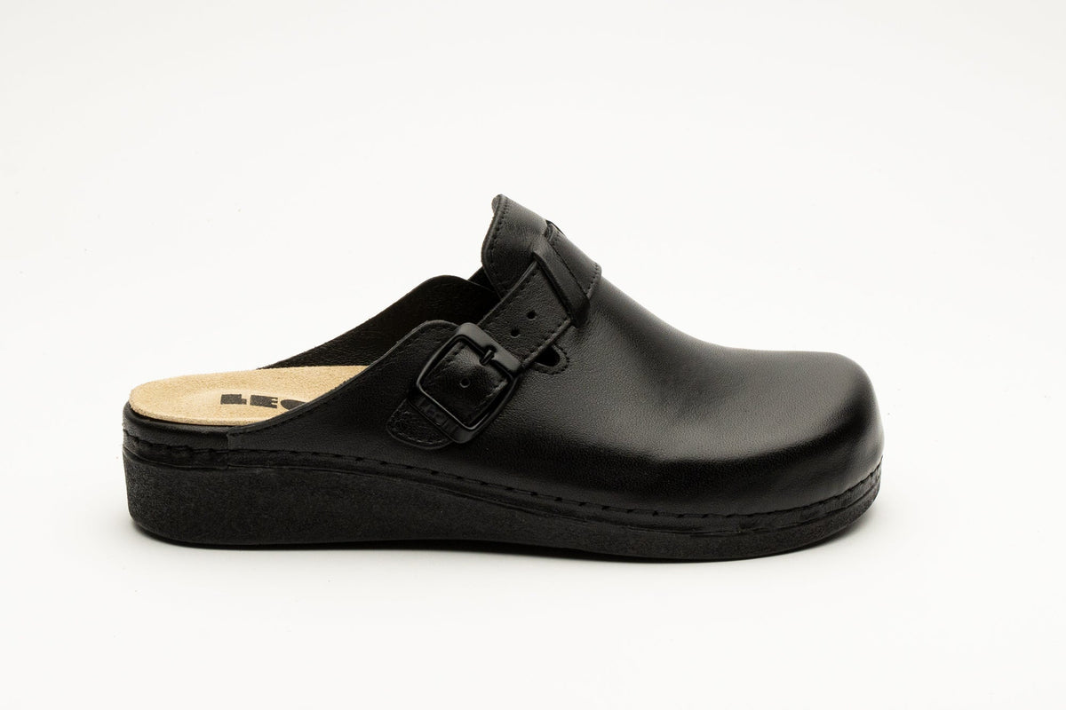 Women's Genuine Leather Professional Clog with Massage Gel Insole - Image 3