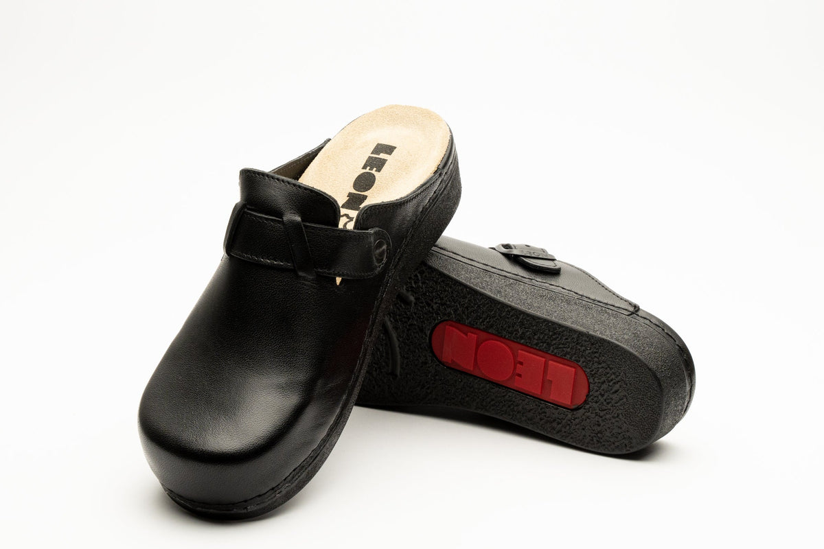 Women's Genuine Leather Professional Clog with Massage Gel Insole - Image 2