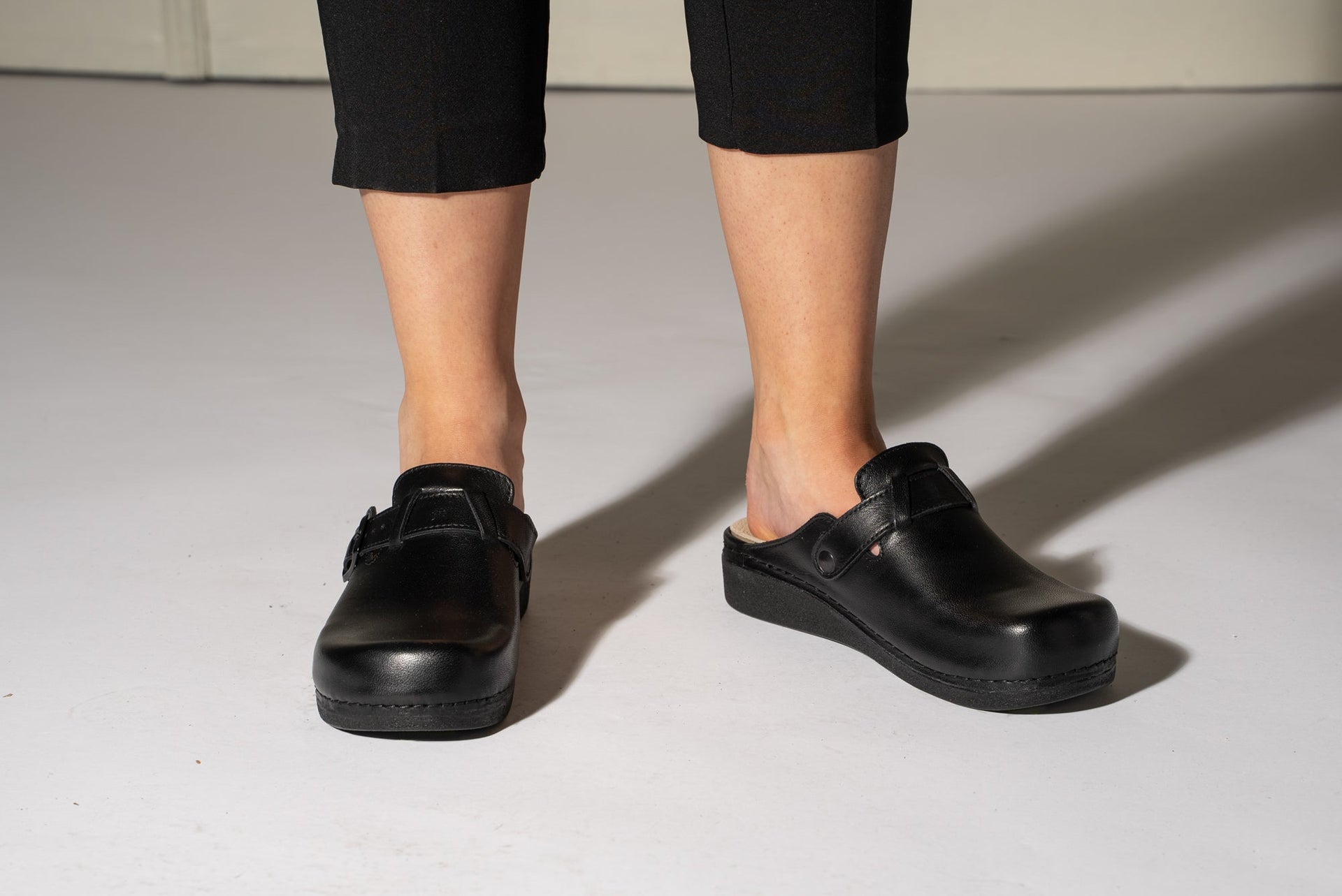Women's Genuine Leather Professional Clog with Massage Gel Insole - Image 9