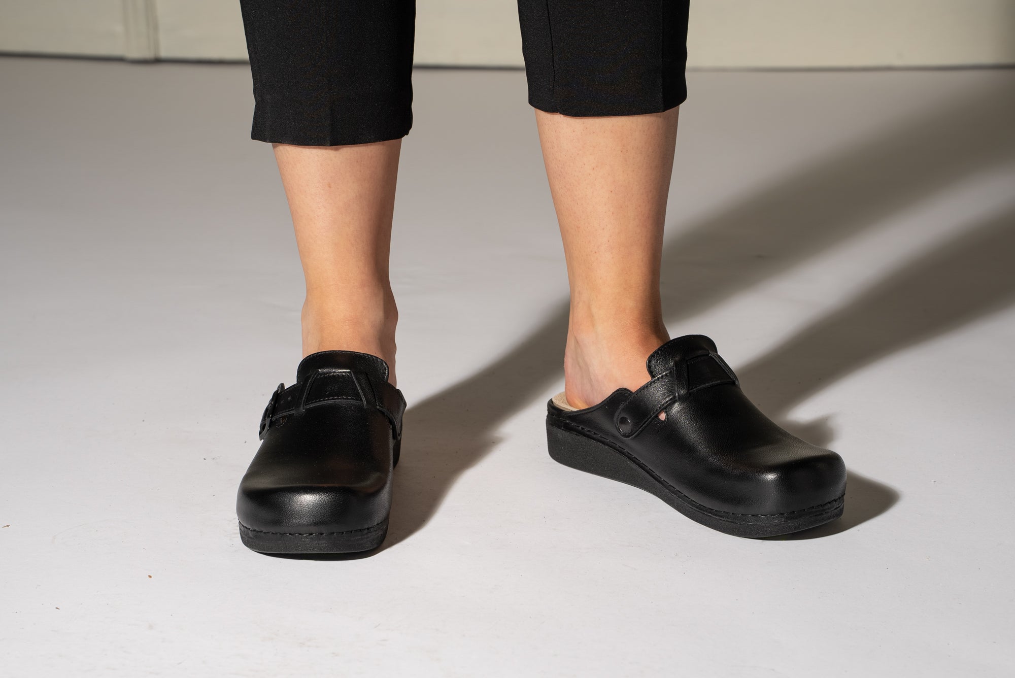 Women's Genuine Leather Professional Clog with Massage Gel Insole - Image 9