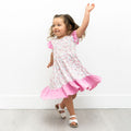Lavender Unicorns Bamboo Ruffle Spin Dress