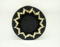 Large Mityana Ugandan Basket, Black and Cream Geometric Wall Decor