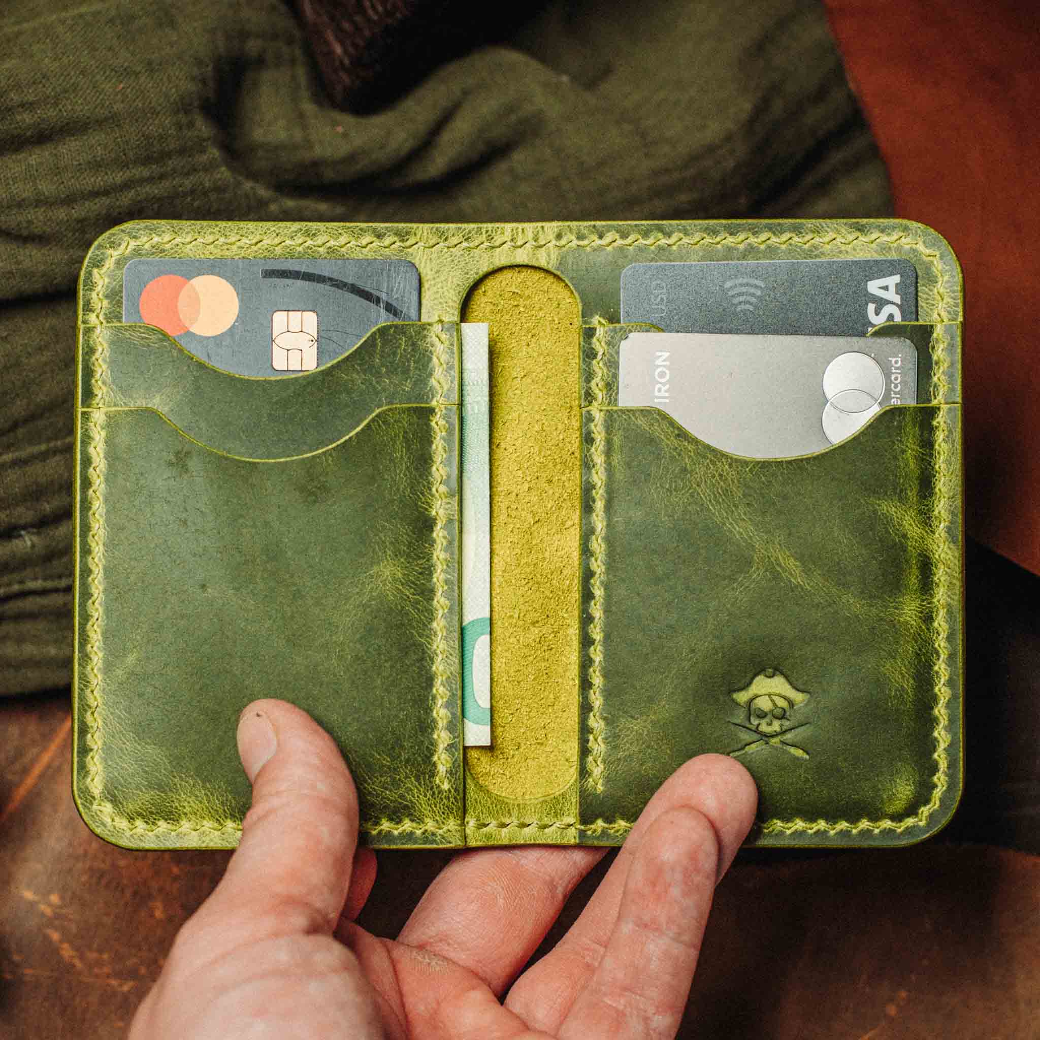 Slim Bifold Wallet - Buccaneer | Minimalist Card Holder | Handcrafted EDC
