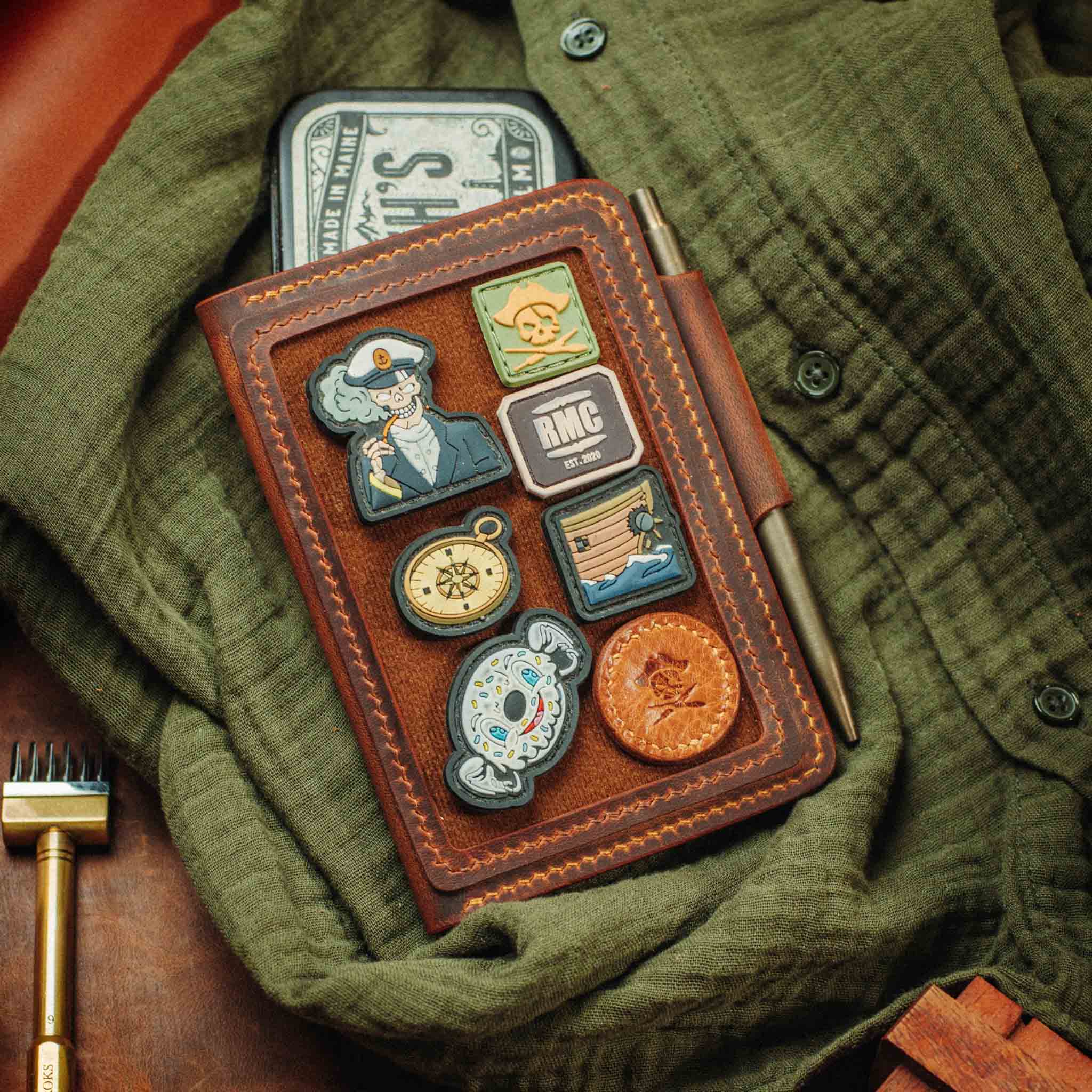 Passport Travel Wallet - Quartermaster v2 | Leather Velcro Organizer | Field Notes Holder