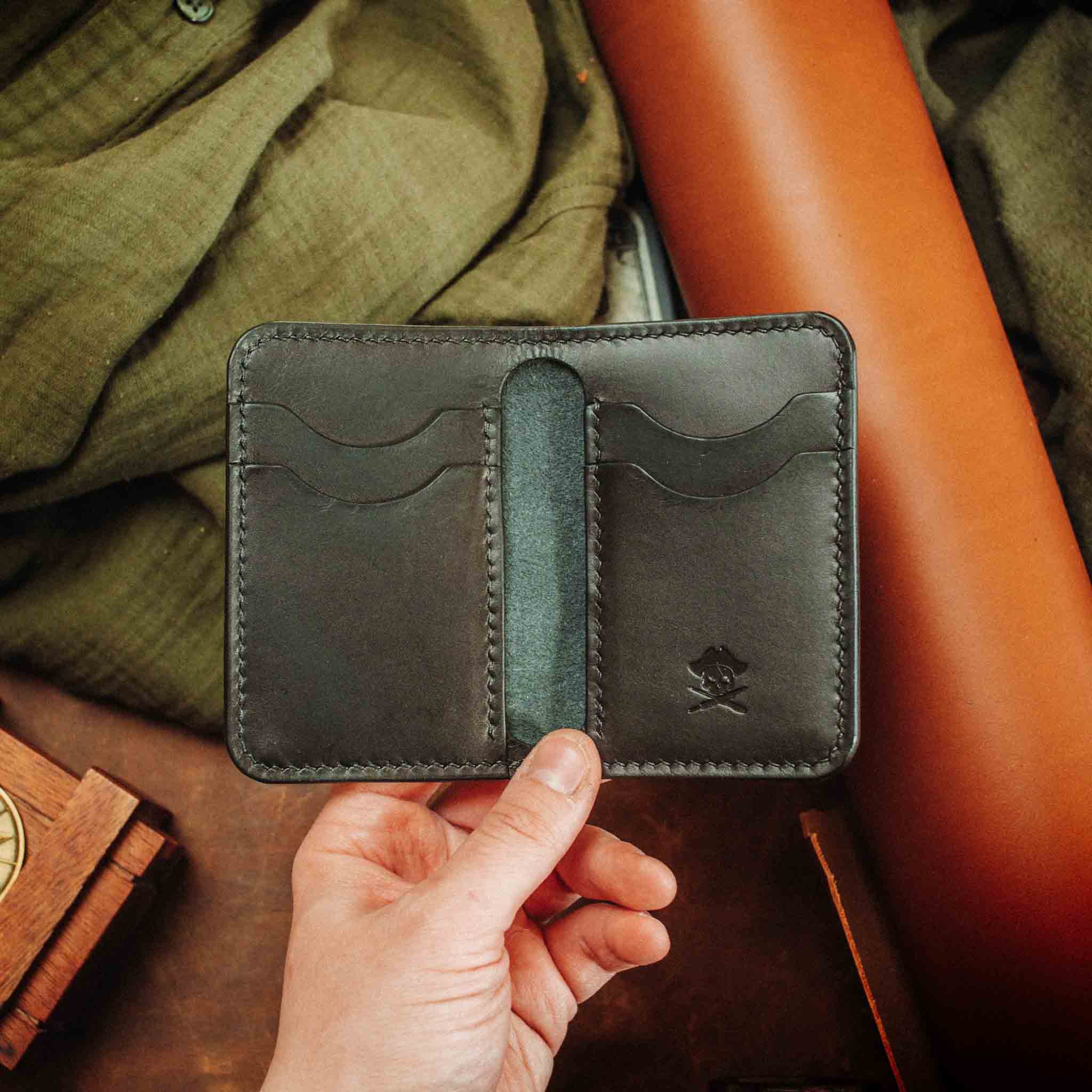 Slim Bifold Wallet - Buccaneer | Minimalist Card Holder | Handcrafted EDC