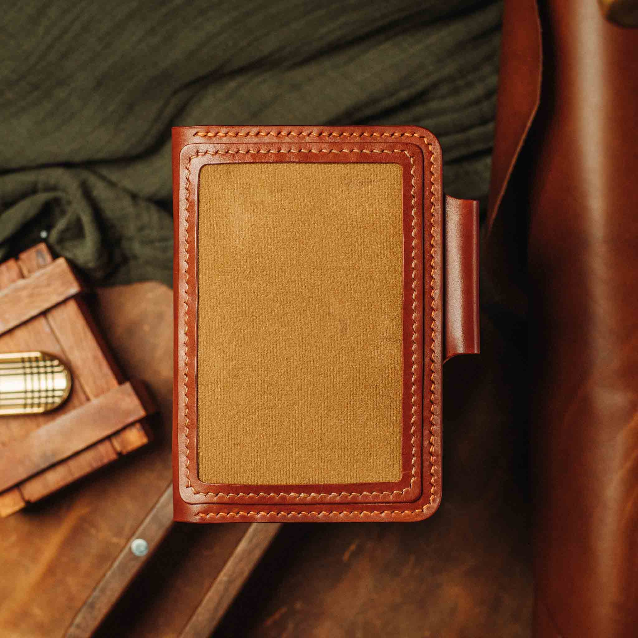 Passport Travel Wallet - Quartermaster v2 | Leather Velcro Organizer | Field Notes Holder