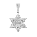 Moissanite Star Of David Pendant Solid 925 Sterling Silver