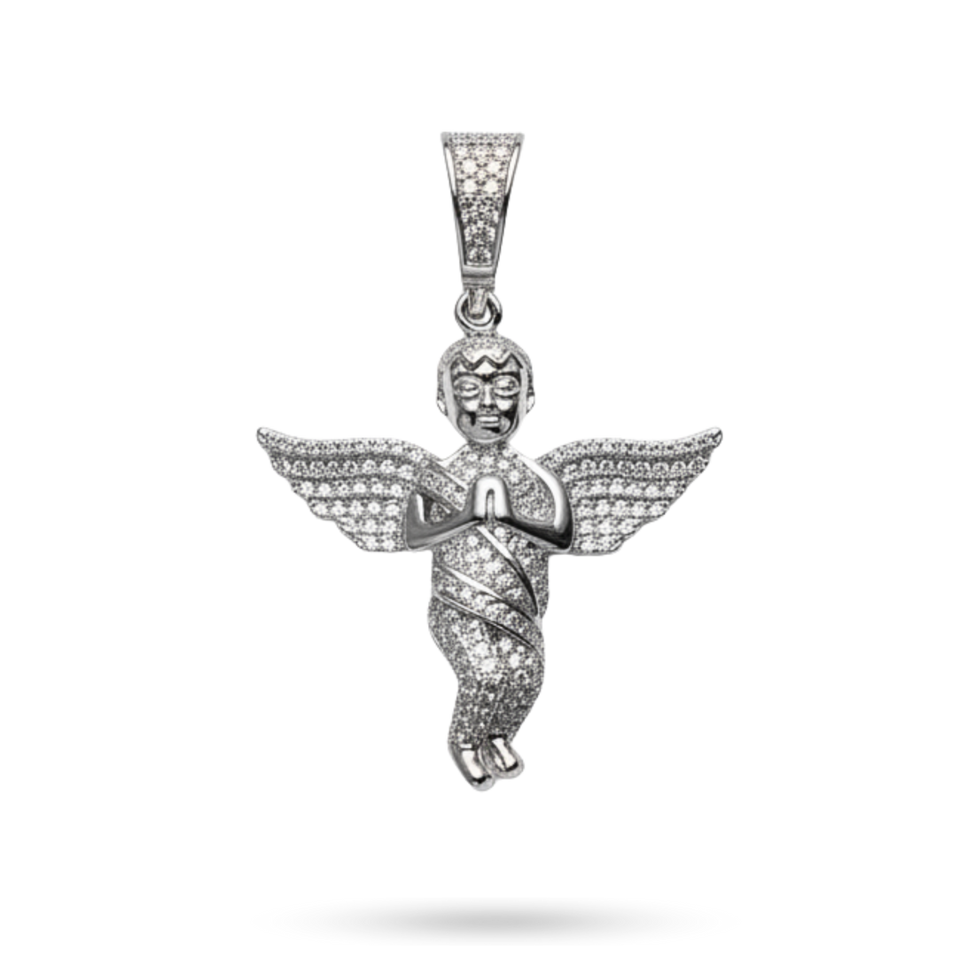 Praying Baby Angel Moissanite 925 Sterling Silver Pendant