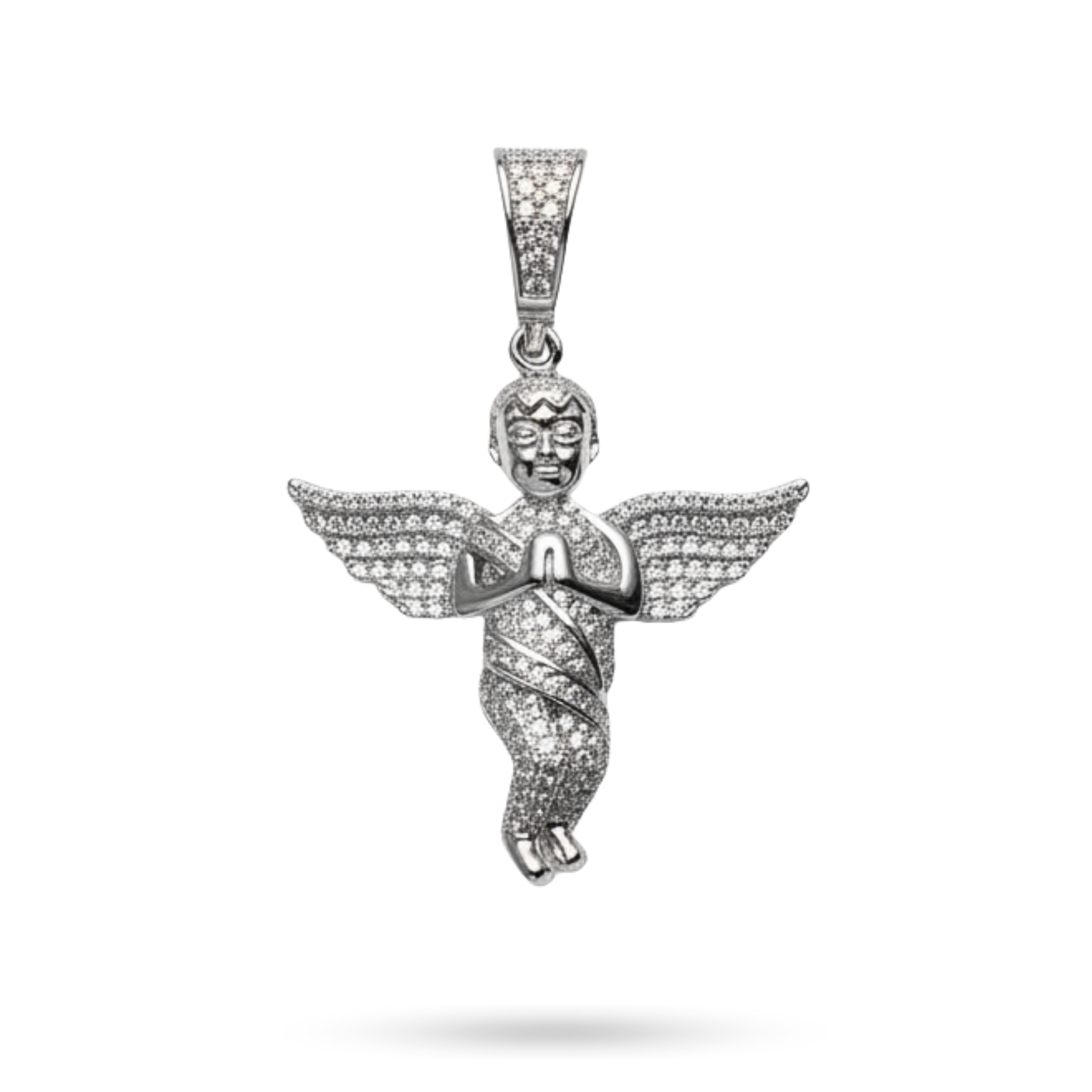 Praying Baby Angel Moissanite 925 Sterling Silver Pendant