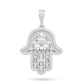 Hand of Fatima - Moissanite 925 Sterling Silver Pendant
