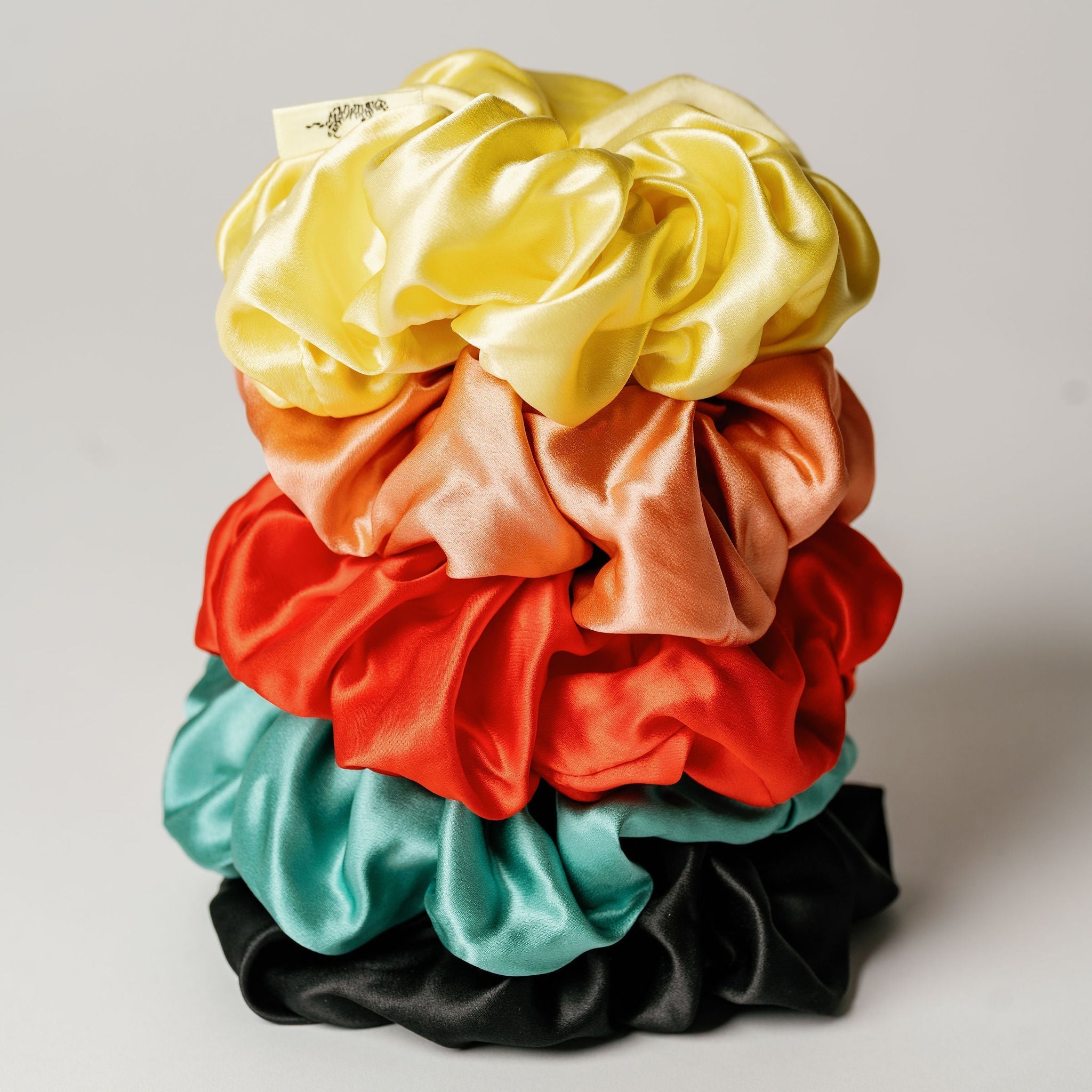 Organic Silk Oversized Scrunchie Tomato Red