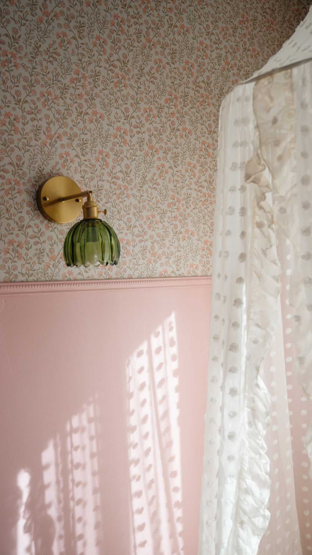 Penelope Floral Removable Wallpaper, Pink, White, and Cream