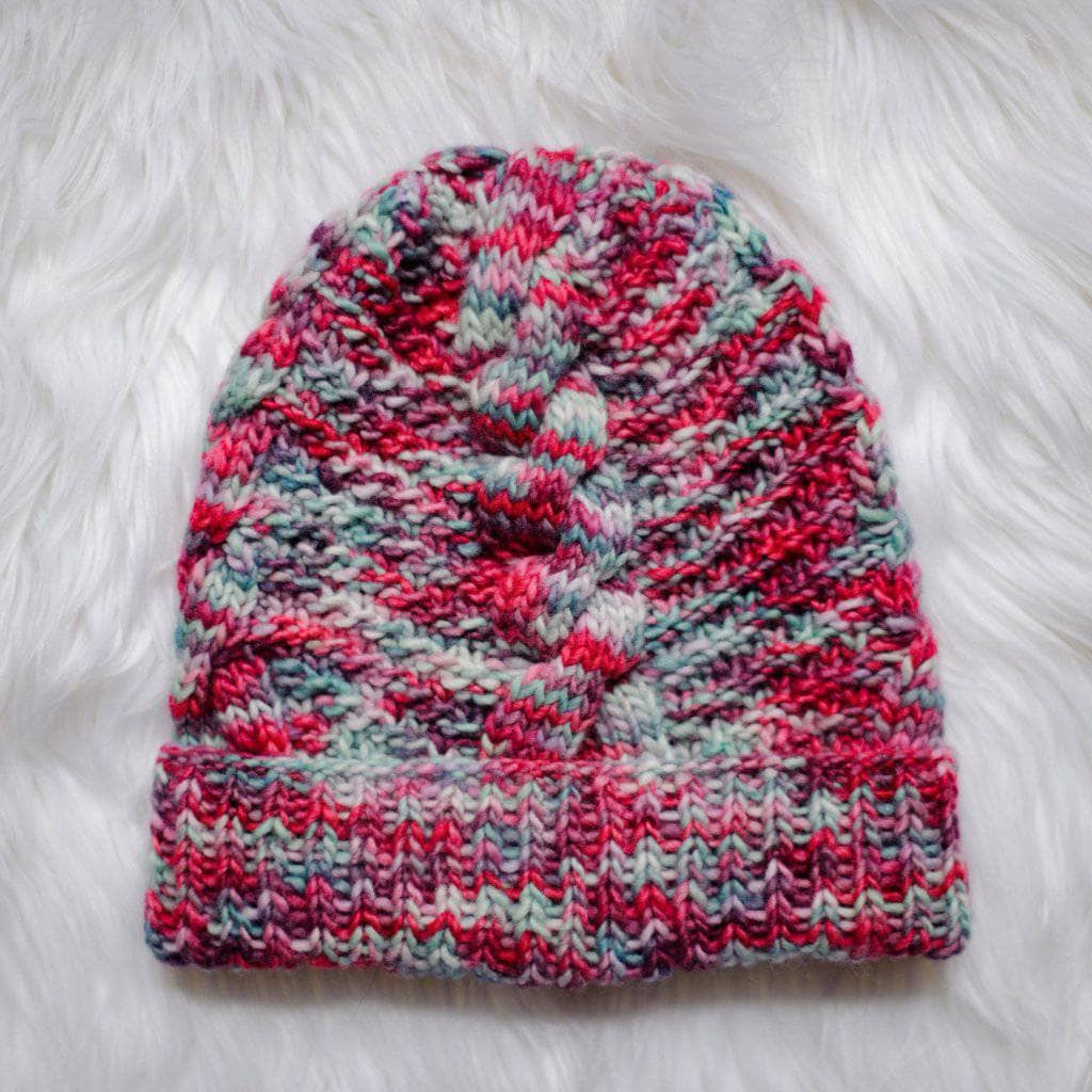 Ash Cave Merino Wool Cable Knit Beanie - Bohemian Winter Hat