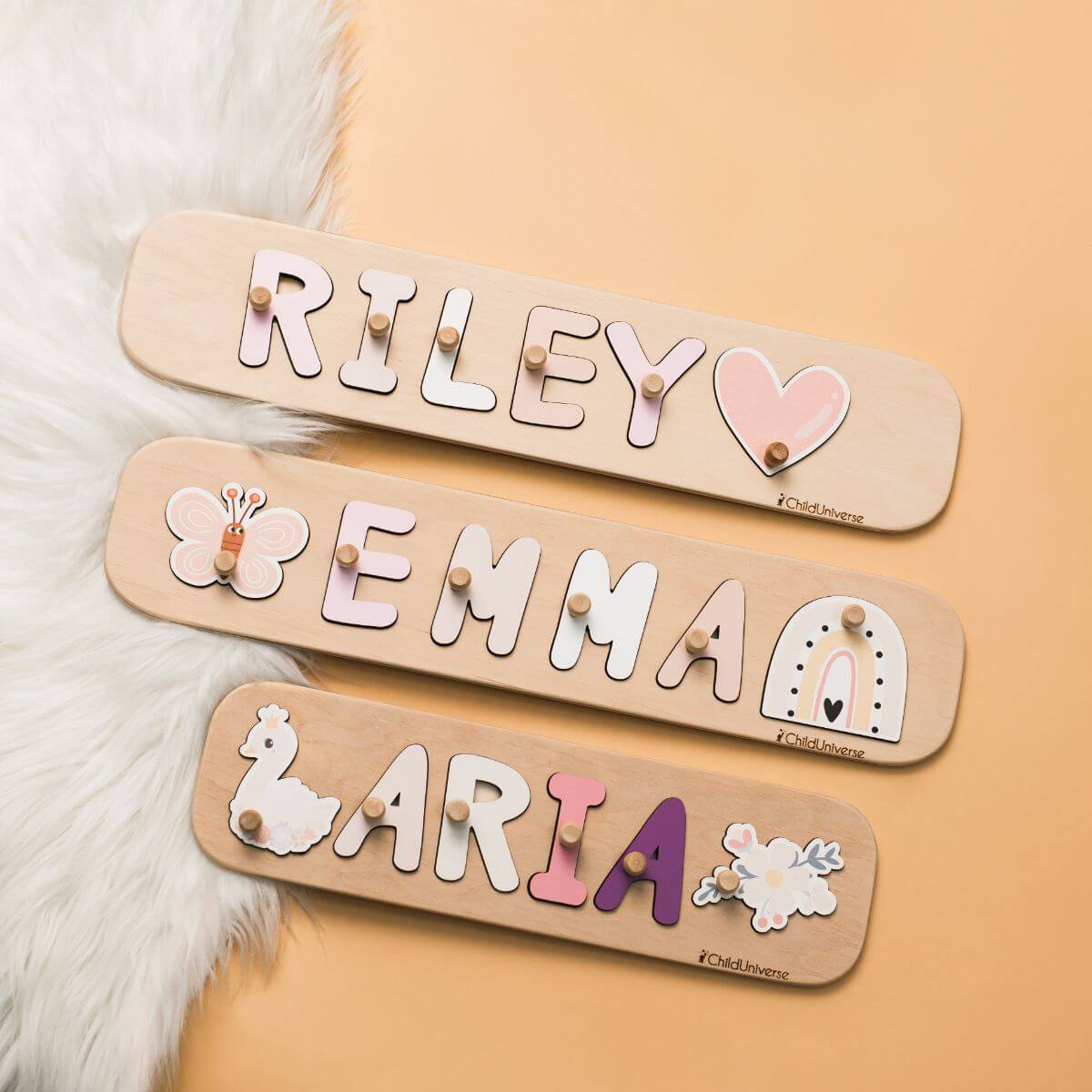 Customized Wooden Name Puzzle for Kids Nursery Decor