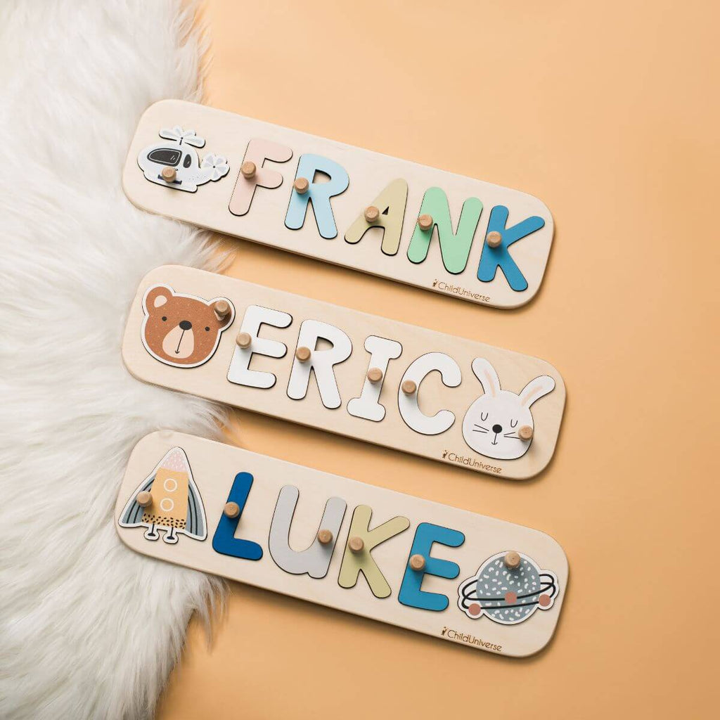 Custom Name Puzzle – Educational Montessori Wooden Name Toy