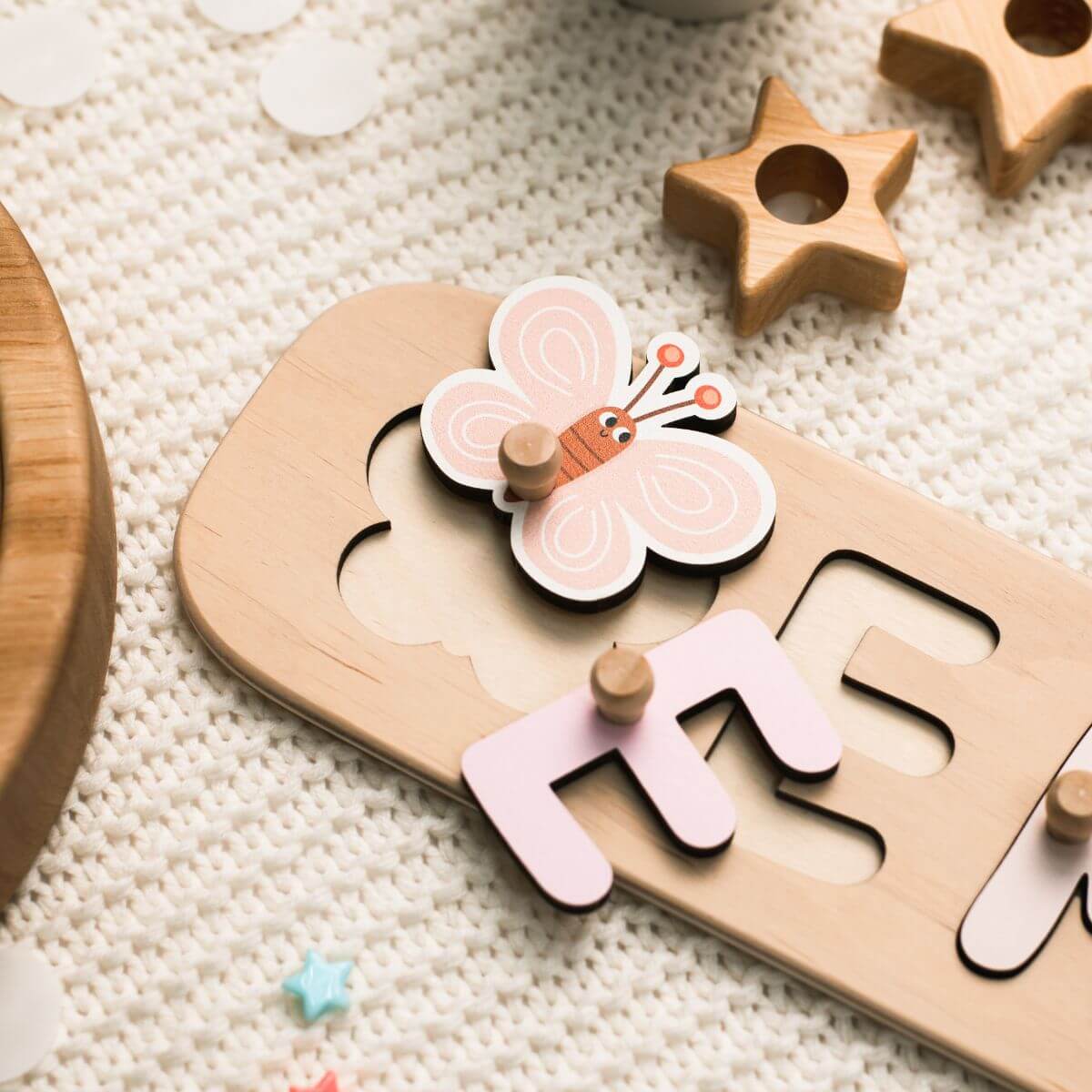 Customized Wooden Name Puzzle for Kids Nursery Decor