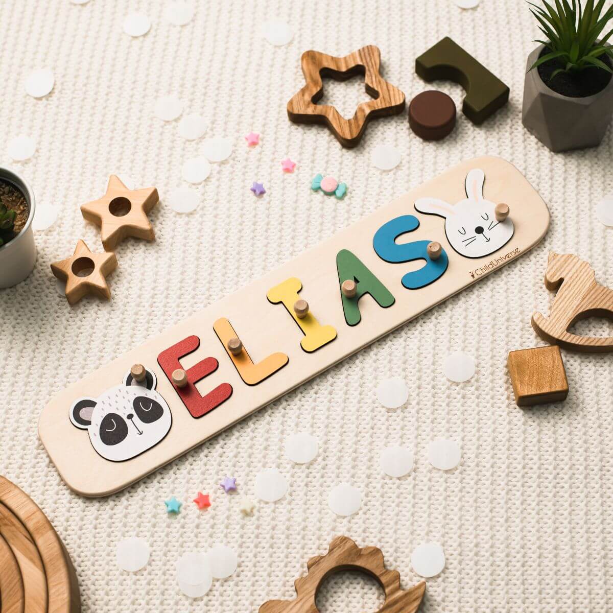 Custom Name Puzzle – Educational Montessori Wooden Name Toy
