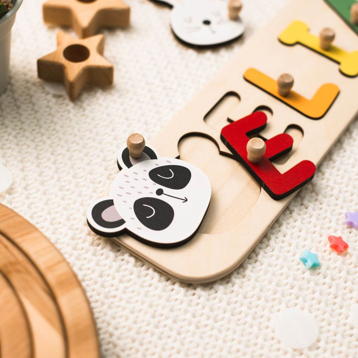 Customized Wooden Name Puzzle for Kids Nursery Decor