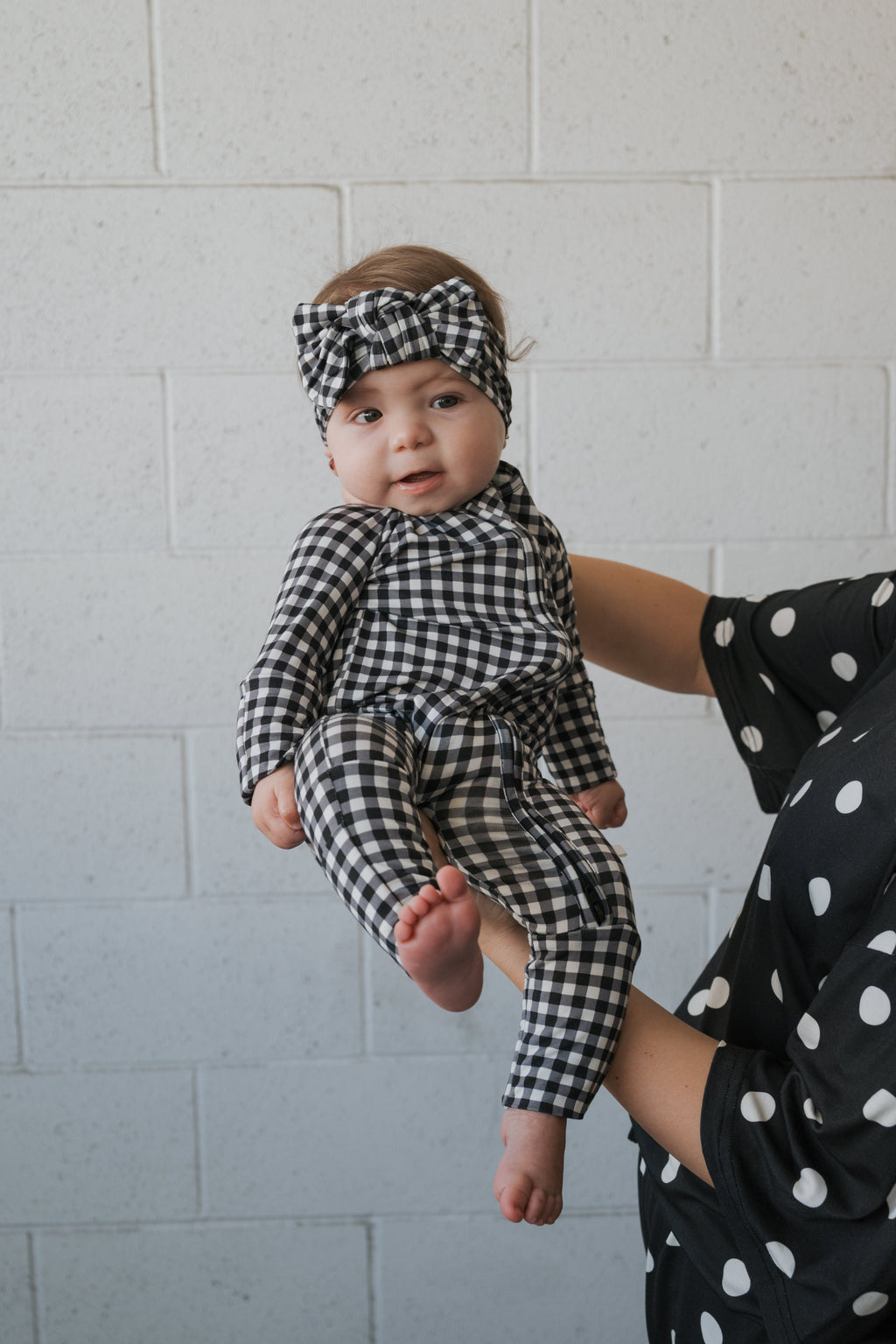 Bamboo Head Wrap | Black Gingham