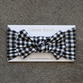 Bamboo Head Wrap | Black Gingham