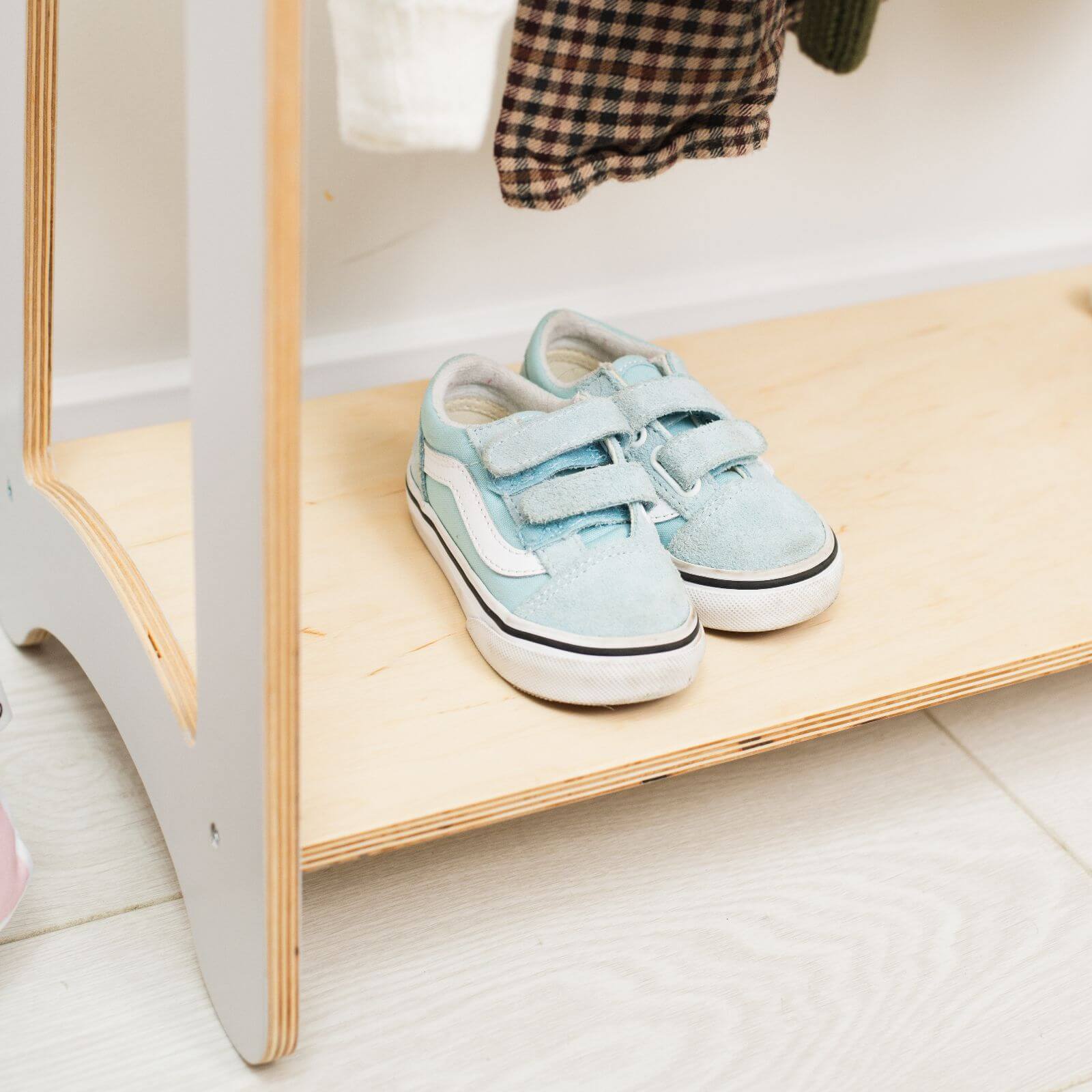 Montessori Toddler Clothes Rack for Nursery & Dress Up Play