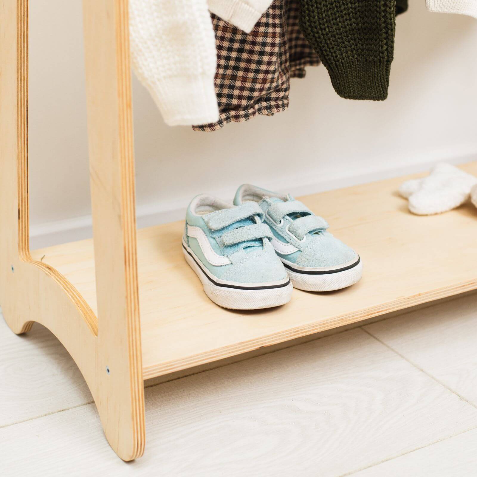 Wooden Children’s Clothing Rack for Kids' Bedroom
