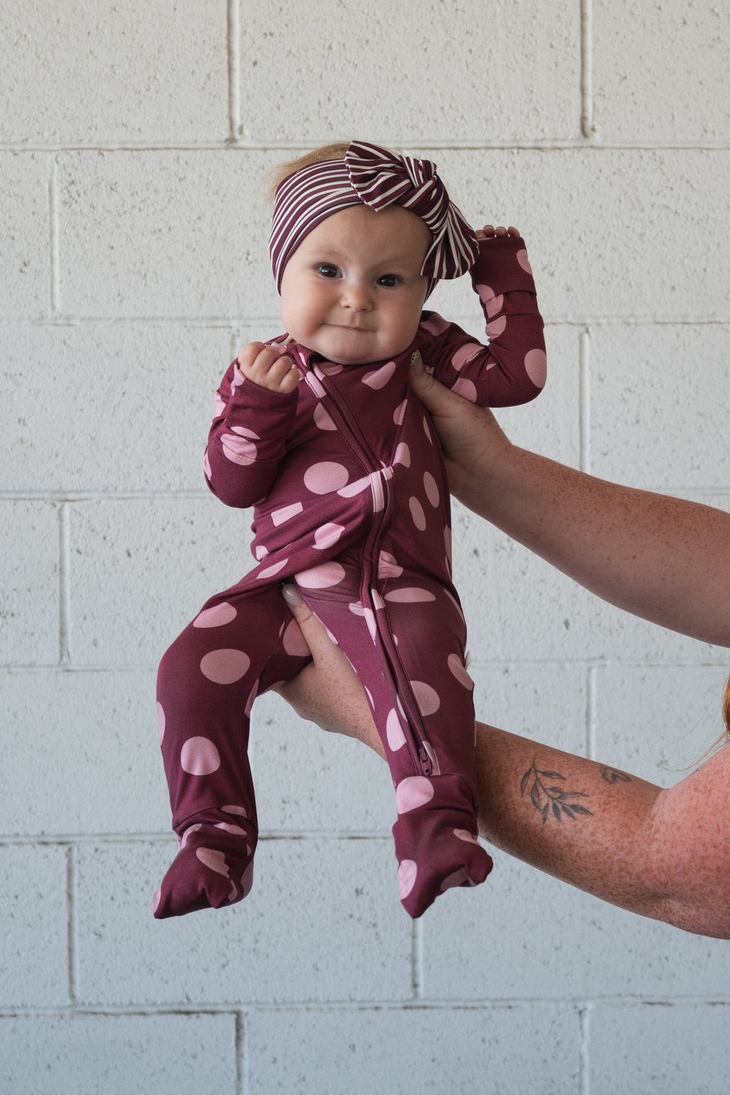 Bamboo Zip Pajamas | Heather Rose Dot