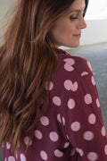Women's Bamboo Button Up Lounge Set | Heather Rose Dot