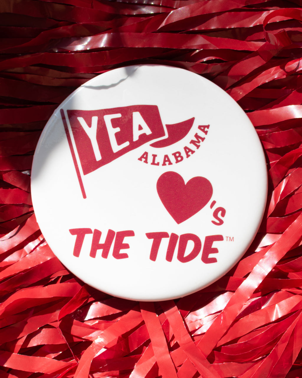 Yea Alabama University of Alabama Athletics Pin Set Red and White