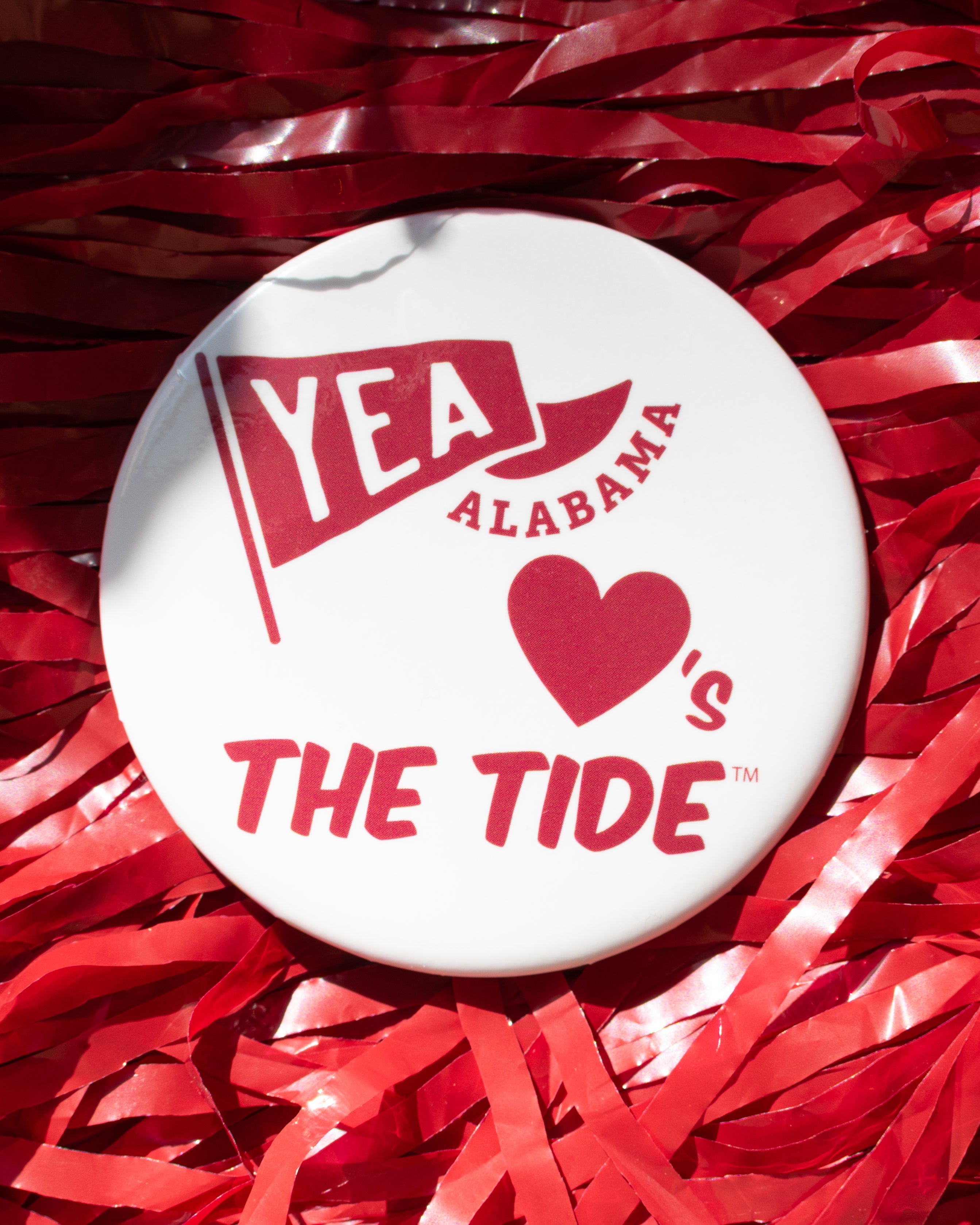 Yea Alabama University of Alabama Athletics Pin Set Red and White
