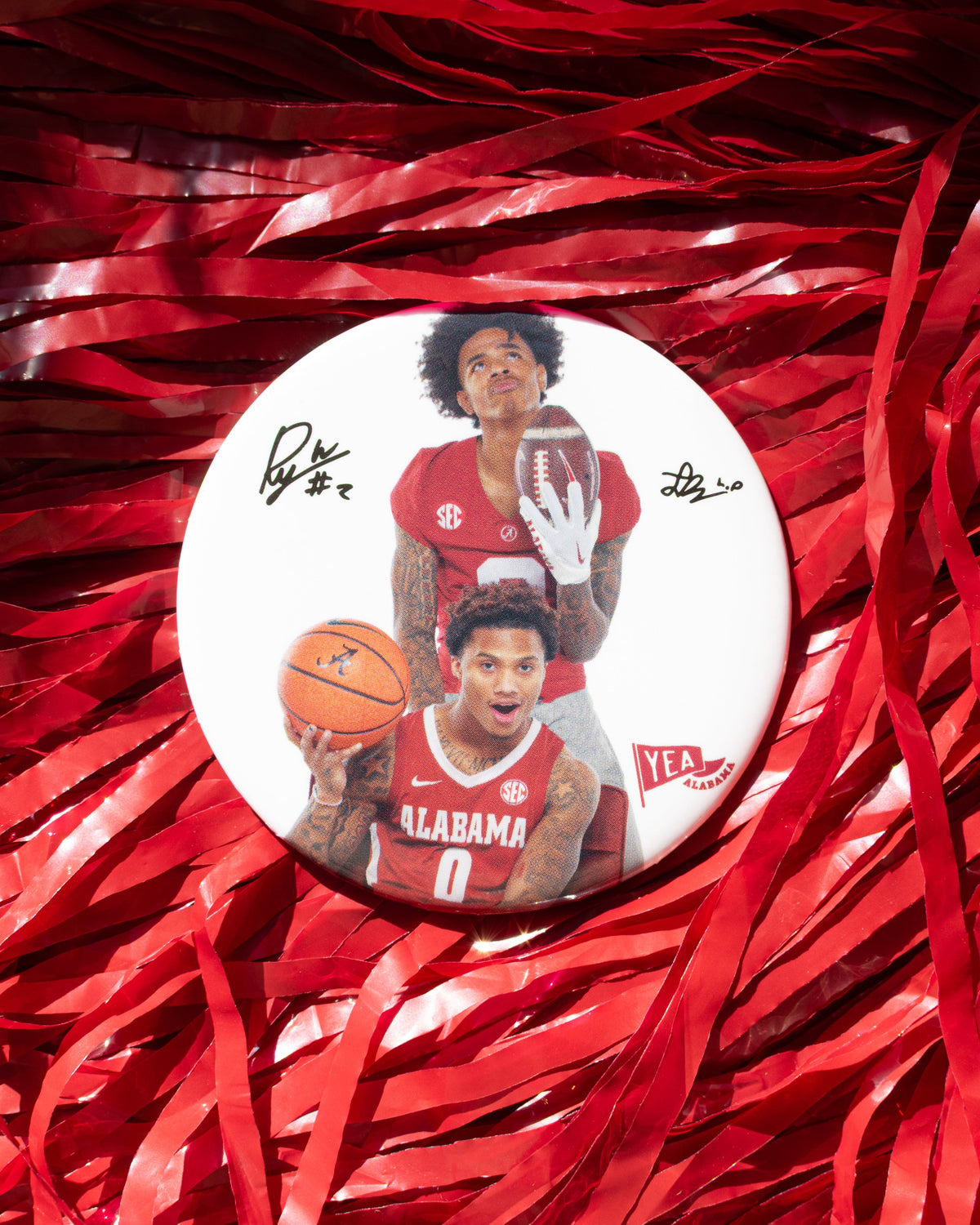 Yea Alabama University of Alabama Athletics Pin Set Red and White