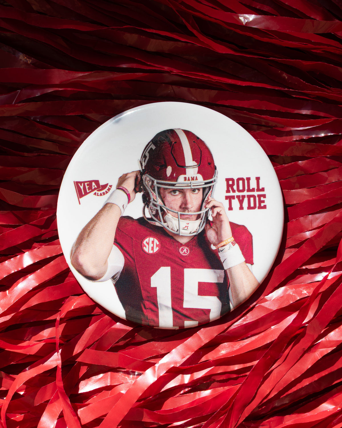 Yea Alabama University of Alabama Athletics Pin Set Red and White