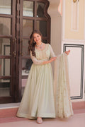 Joban Fashion Pista Georgette Sequence Embroidery Work Kurta Set