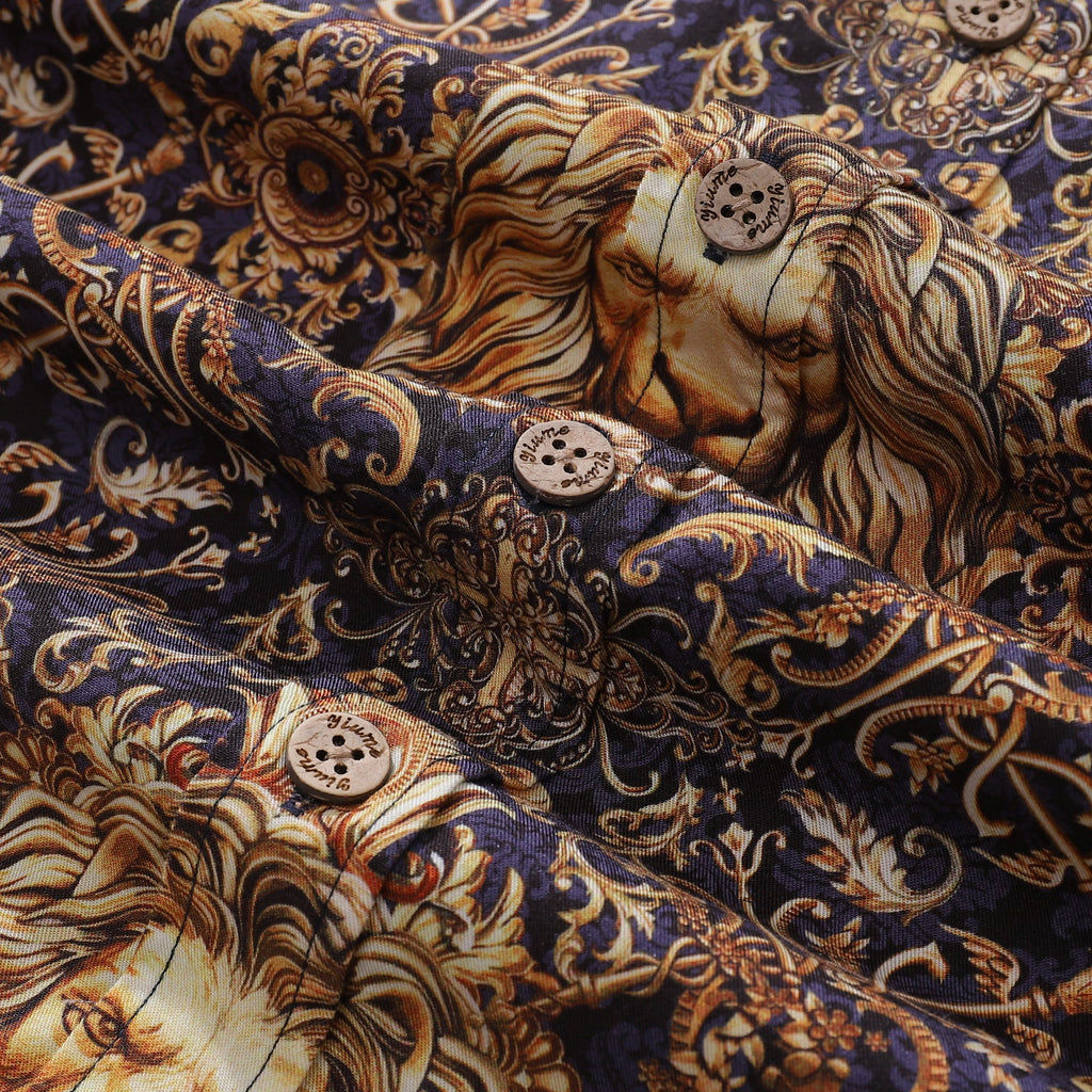 Leo Animal Print Aloha Shirt, Tencel™ Button-Down