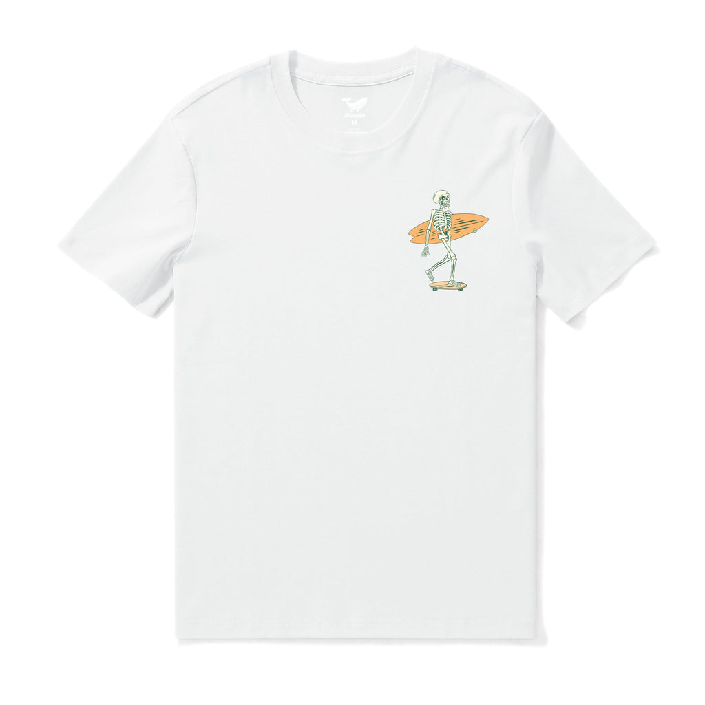 Men's White Out There Graphic Crew Neck 100% Cotton T-Shirt