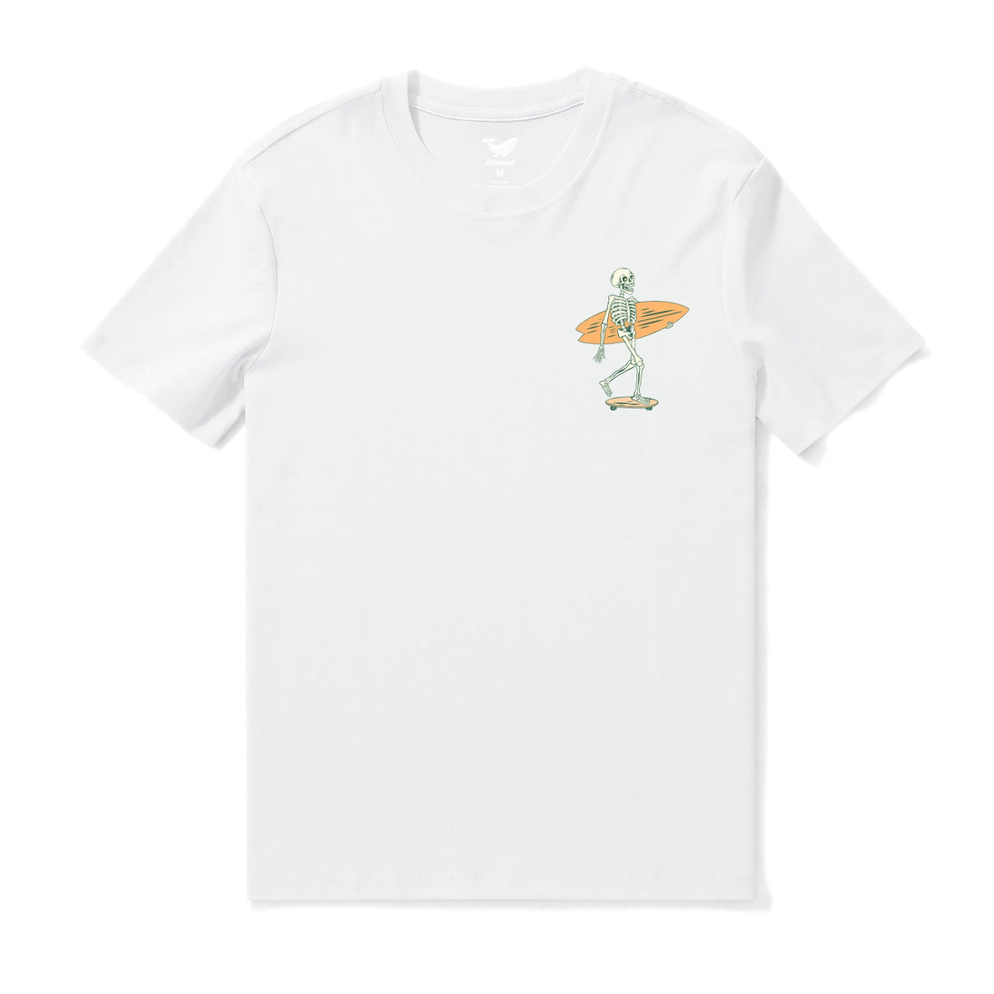 Men's White Out There Graphic Crew Neck 100% Cotton T-Shirt
