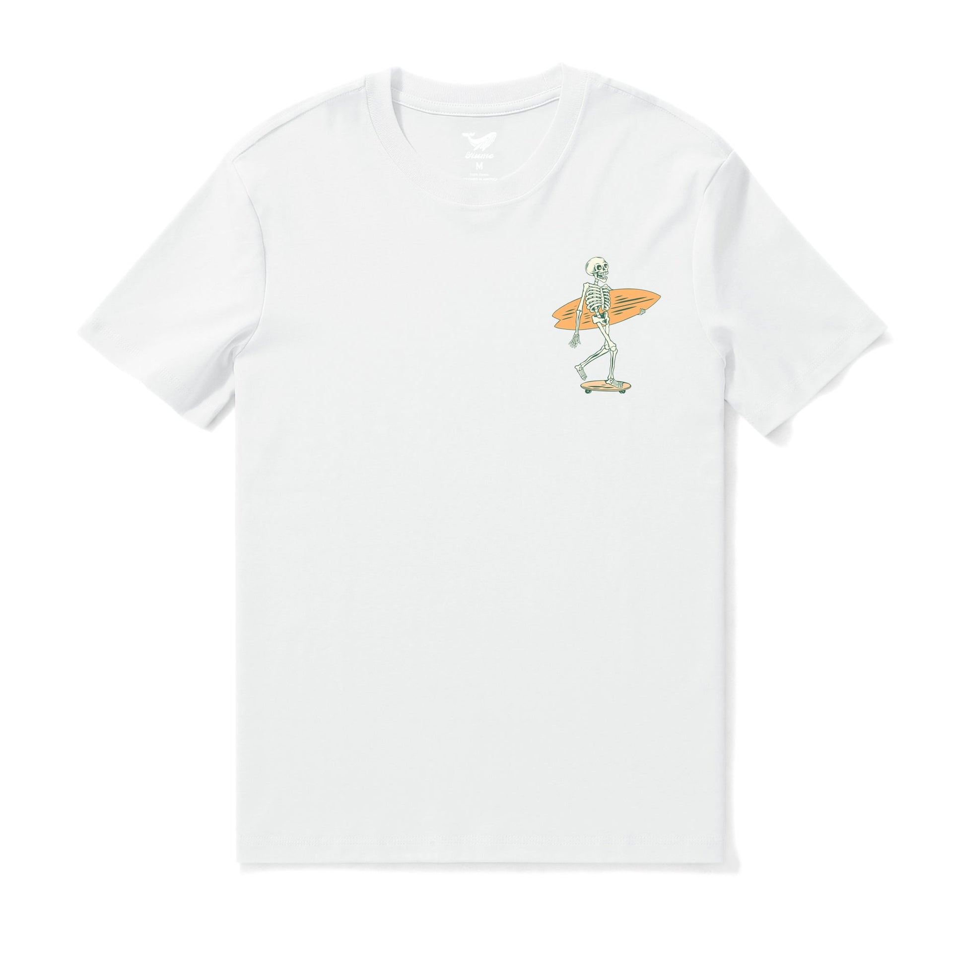 Men's White Out There Graphic Crew Neck 100% Cotton T-Shirt