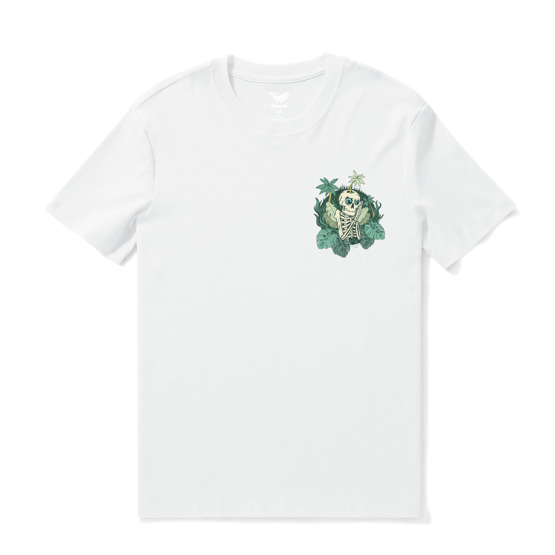 Mind Surfing Graphic Crew Neck Tee in White - 100% Cotton